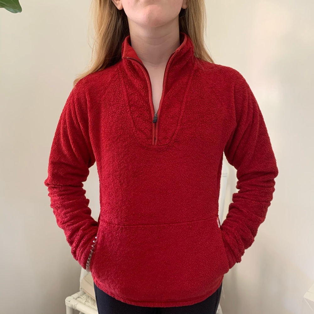 Fuzzy North Face Pullover